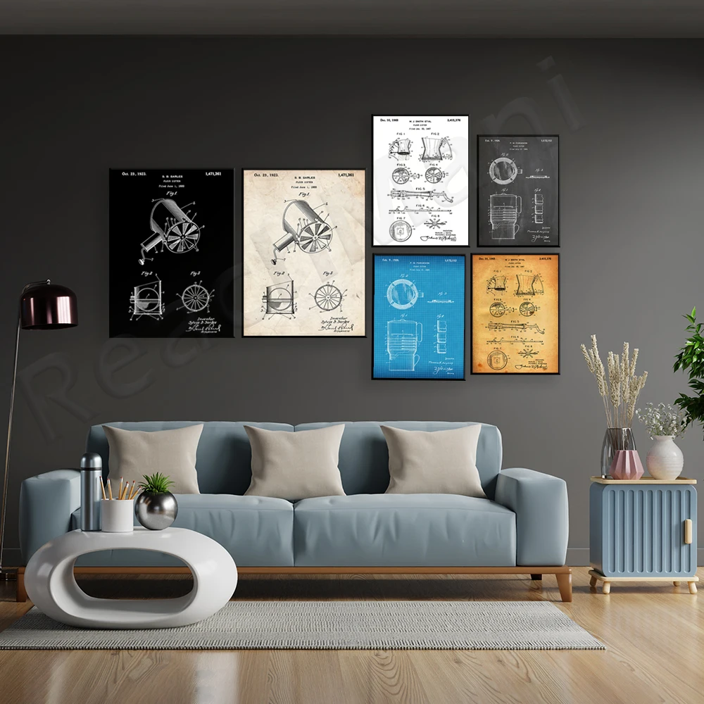 Kitchen Baking Wall Art - Plakat z wzorem sita do mąki