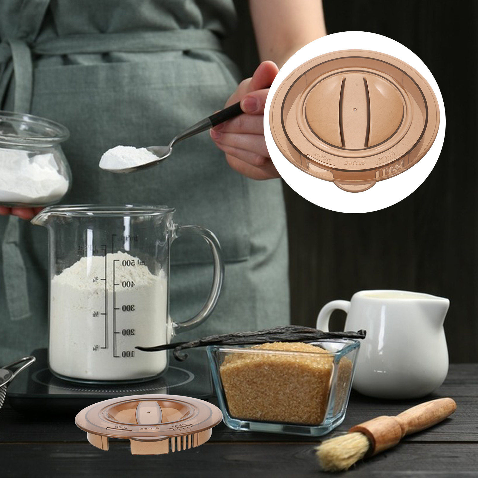 Kitchen Baking Soda - Szklanka miarowa z plastikową pokrywką, zamienna