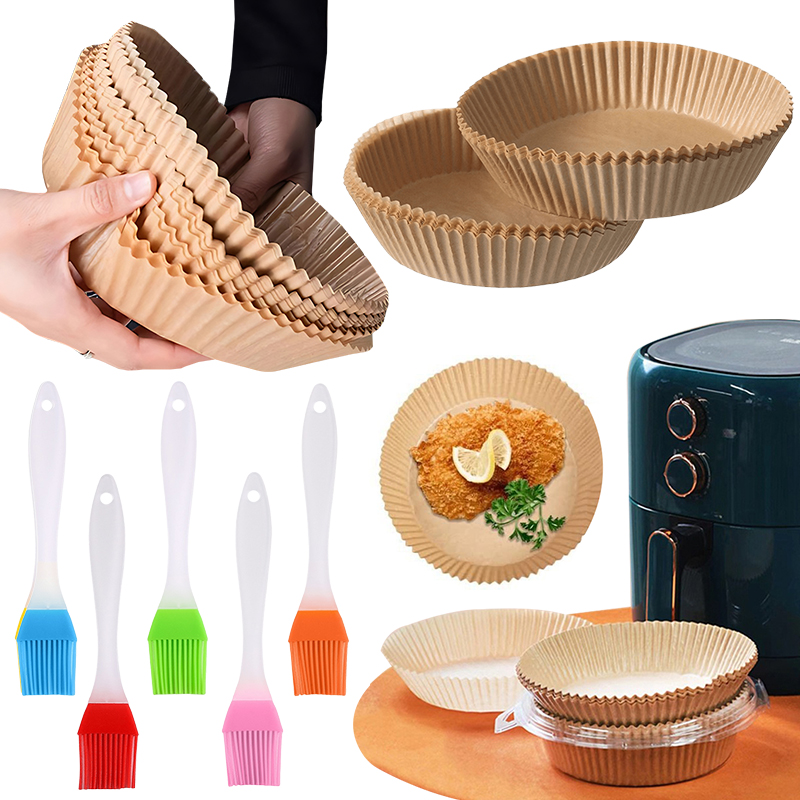 Kitchen Baking Brush - 50/100 SZT. Papierowe Talerzyki do Frytkownicy