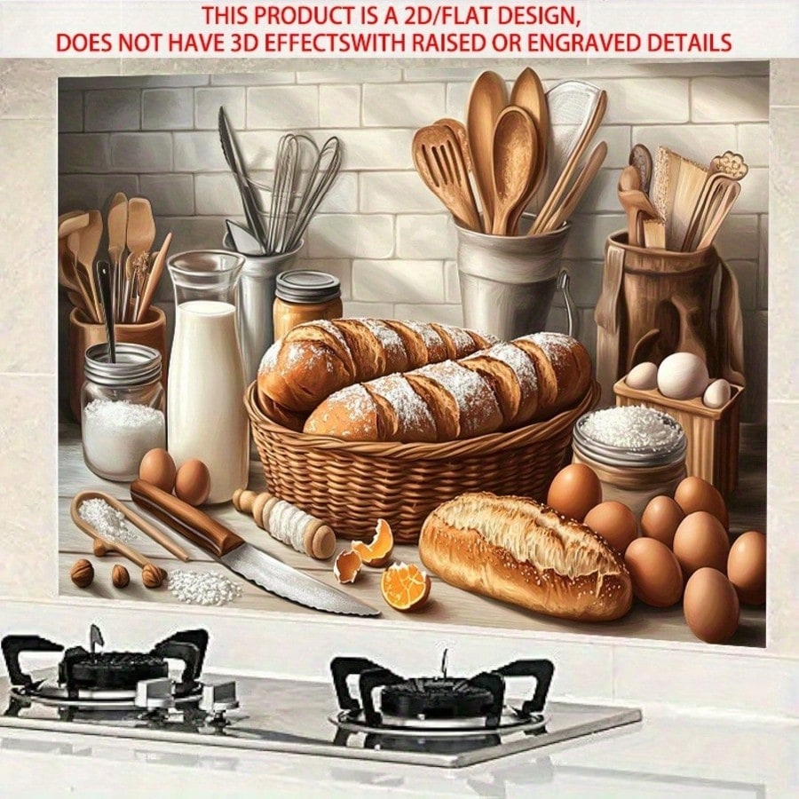 Kitchen Baking Wall Art - Samoprzylepna naklejka ścienna 2D z PVC,