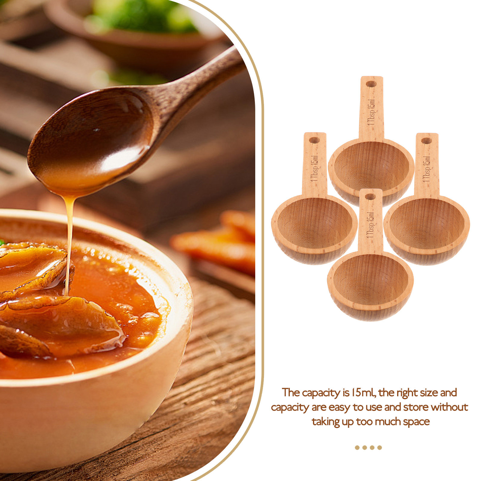 4-częściowy zestaw drewnianych – Kitchen Baking Soda recenzja i cena
