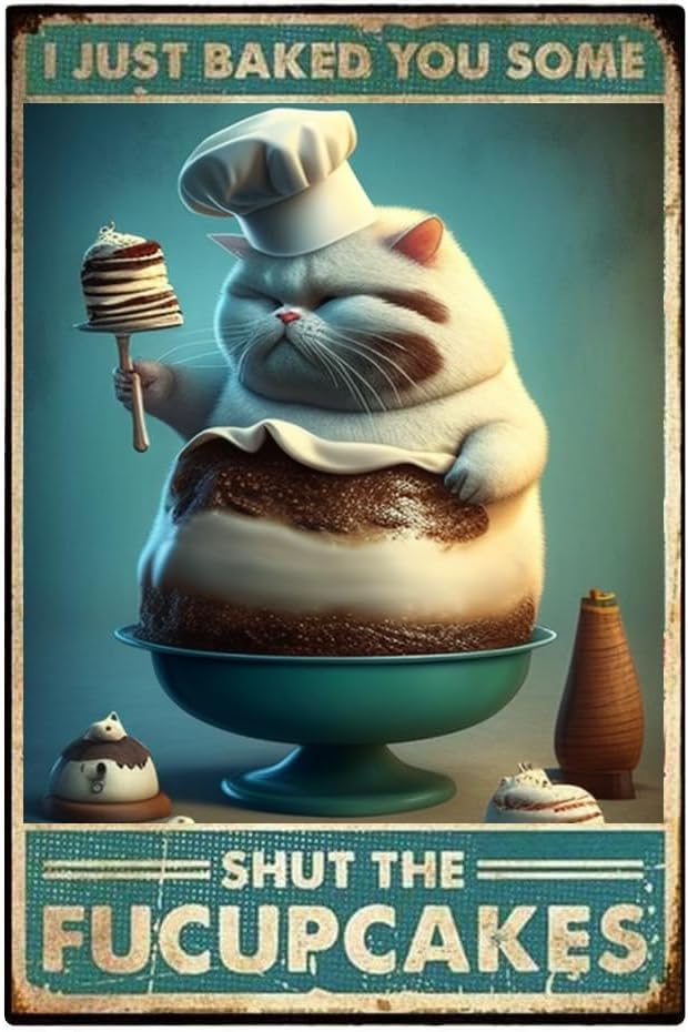 Tabliczki z kotami, Znowu piec – Kitchen Baking Wall Art recenzja i cena