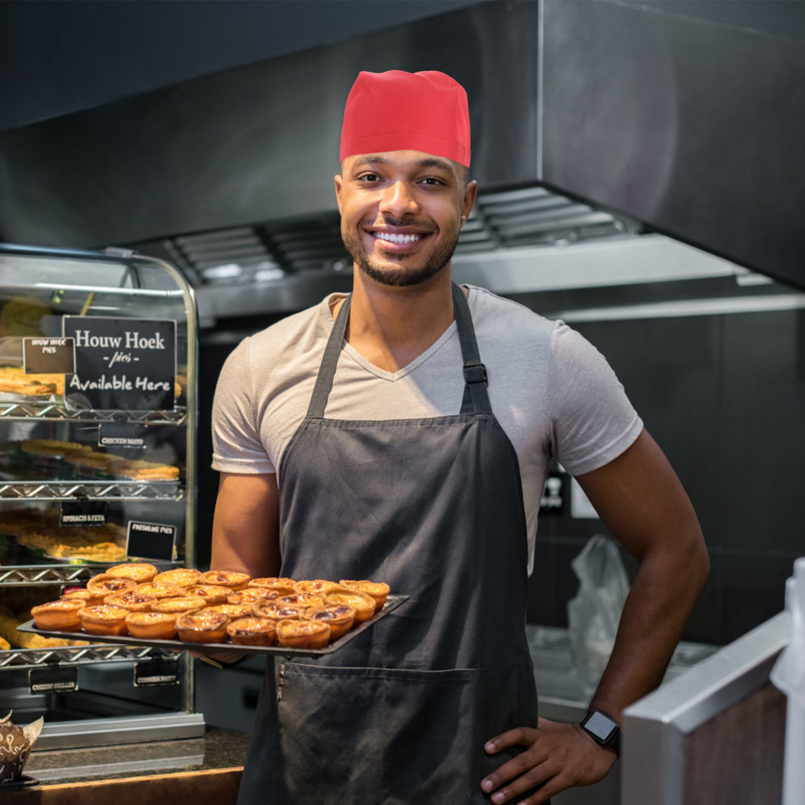 Czerwona płócienna czapka szef – Kitchen Baker recenzja i cena
